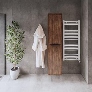 Gliss Design Kolomkast  Eleganz Hera Zwart 160cm Oak Cognac