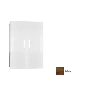 Sanicare Kolomkast  Q1/Q12/Q17 2-Deurs Soft-Closing Chromen Greep 90x67x32 cm Belluno