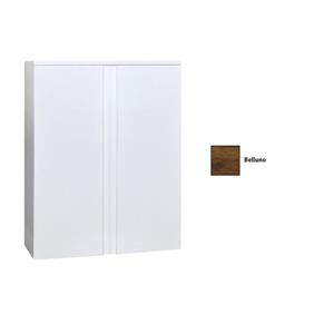 Sanicare Kolomkast  Q7 2-Deurs Soft-Closing Greeploos 90x67x32 cm Belluno eiken