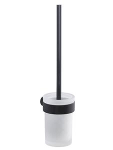 Gedy Pirenei Wandmontage toiletborstel/houder mat zwart