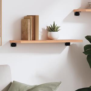 vidaXL Wandschap 60x20x2 cm behandeld massief eikenhout lichtbruin
