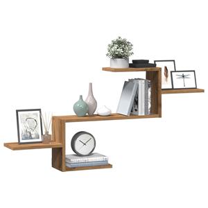 vidaXL Wandschap 104x15x49 cm bewerkt hout artisanaal eikenkleurig