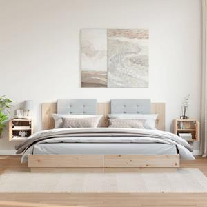 vidaXL Wandkasten 2 st 31,5x30x30 cm massief grenenhout