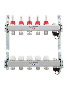 Salus Floor heating manifold 5 slings with flowmeter