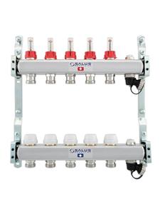 Salus Floor heating manifold 8 slings with flowmeter