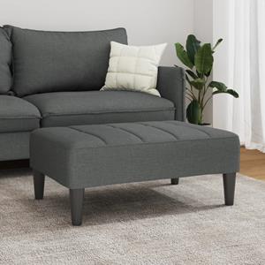vidaXL Voetenbank 77x55x31 cm stof donkergrijs