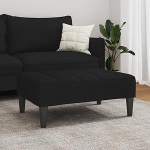 vidaXL Voetenbank 77x55x31 cm stof zwart