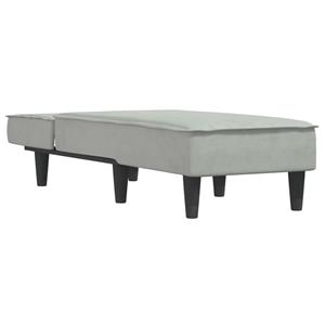 vidaXL Chaise longue fluweel lichtgrijs