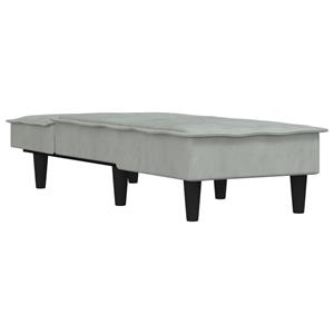 vidaXL Chaise longue fluweel lichtgrijs