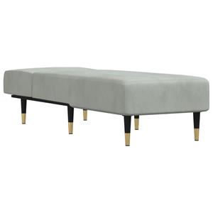 vidaXL Chaise longue fluweel lichtgrijs