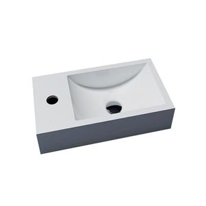 Sanilux Fontein  Recto 40x22x10 cm Solid Surface (Kraangat Links)