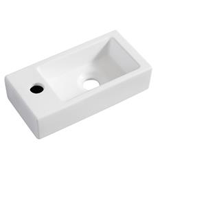 Boss & Wessing Fontein BWS Rinka 36,5x18x9 cm Kraangat Links Mat Wit