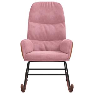 vidaXL Schommelstoel fluweel roze