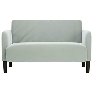 vidaXL Loveseat bank 109 cm fluweel lichtgrijs