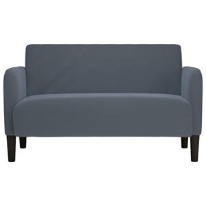 vidaXL Loveseat bank 109 cm fluweel donkergrijs