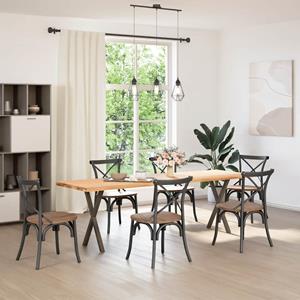 vidaXL Eettafelpoten 2 st X-vormig 57x(72-73) cm staal naturel