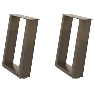 vidaXL Salontafelpoten 2 st U-vormig 28x(42-43) cm staal naturel