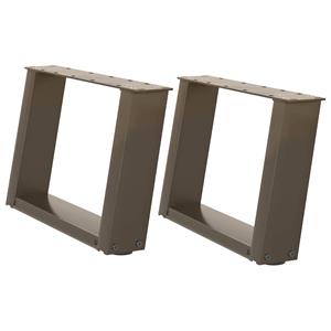 vidaXL Salontafelpoten 2 st U-vormig 40x(30-31) cm staal naturel