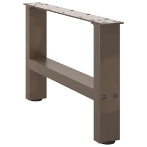 vidaXL Salontafelpoten naturel staal 2 st 50x(30-31) cm staal