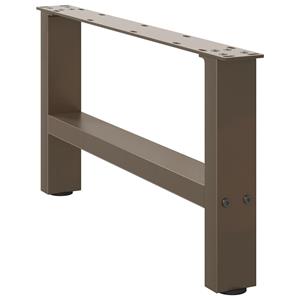 vidaXL Salontafelpoten naturel staal 2 st 60x(30-31) cm staal