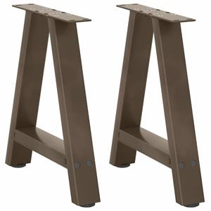 vidaXL Salontafelpoten 2 st A-vormig 50x(42-43) cm staal