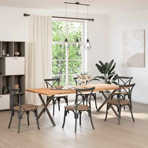 vidaXL Eettafelpoten 2 st X-vormig 90x(72-73) cm staal naturel