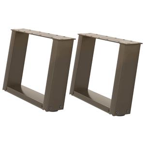 vidaXL Salontafelpoten 2 st U-vormig 50x(30-31) cm staal naturel