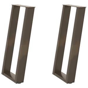 vidaXL Console tafelpoten 2st U-vormig 28x(72-73)cm staal naturel