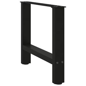 vidaXL Salontafelpoten 2 st 50x(42-43) cm staal zwart