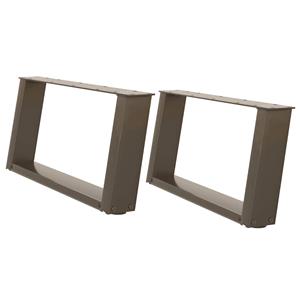 vidaXL Salontafelpoten 2 st U-vormig 60x(30-31) cm staal naturel