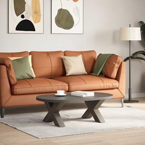 vidaXL Salontafelpoten 2 st X-vormig 50x(30-31) cm staal naturel