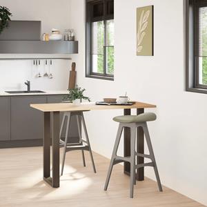 vidaXL Salontafelpoten 2 st U-vormig 50x(90-91) cm staal naturel