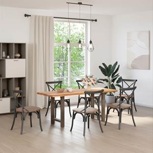 vidaXL Salontafelpoten 2 st 60x(72-73) cm staal naturel