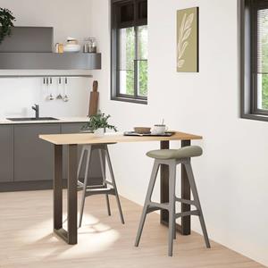 vidaXL Salontafelpoten 2 st U-vormig 60x(90-91) cm staal naturel