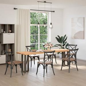 vidaXL Console tafelpoten 2 st T-vormig 25x28x(72-73)cm staal naturel
