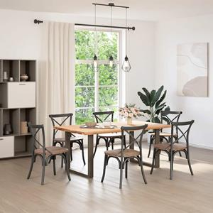 vidaXL Eettafelpoten 2 st U-vormig 90x(72-73) cm staal naturel