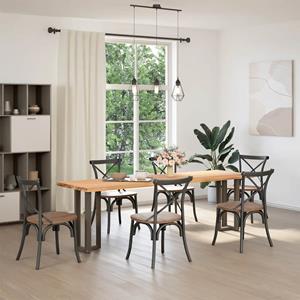vidaXL Console tafelpoten 2 st T-vormig 38x25x(72-73)cm staal naturel