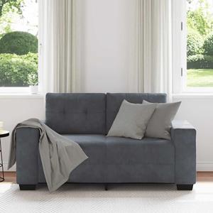 vidaXL Loveseat bank 120 cm fluweel donkergrijs