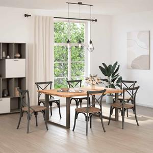 vidaXL Eettafelpoten 2 st U-vormig 100x(72-73) cm staal naturel
