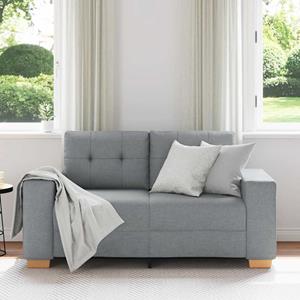 vidaXL Loveseat bank 120 cm stof lichtgrijs
