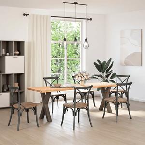 vidaXL Eettafelpoten 2 st X-vormig 50x(72-73) cm staal naturel