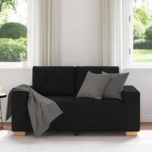 vidaXL Loveseat bank 120 cm stof zwart