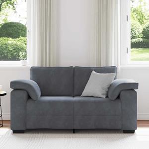vidaXL Loveseat bank 120 cm fluweel donkergrijs