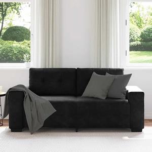 vidaXL Loveseat bank 140 cm fluweel zwart