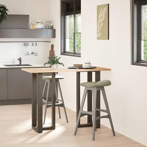 vidaXL Bartafelpoten 2 st T-vormig 40x35x(100-101) cm staal naturel