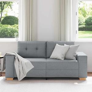 vidaXL Loveseat bank 140 cm stof lichtgrijs
