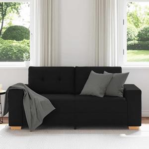 vidaXL Loveseat bank 140 cm stof zwart