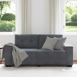vidaXL Loveseat bank 140 cm fluweel donkergrijs