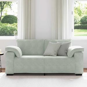 vidaXL Loveseat bank 140 cm fluweel lichtgrijs
