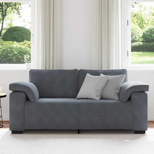 vidaXL Loveseat bank 140 cm fluweel donkergrijs